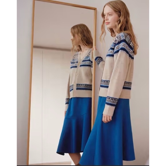 NWT JW Anderson x Uniqlo Soufflé Yarn Fair Isle Cardigan - Picture 2 of 10